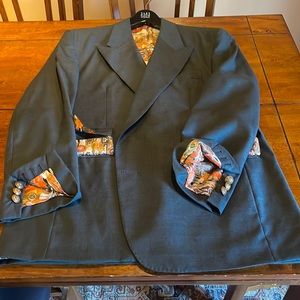OXXFORD CLOTHES 46R custom sport coat, blue w/Avant Garde rare custom lining.